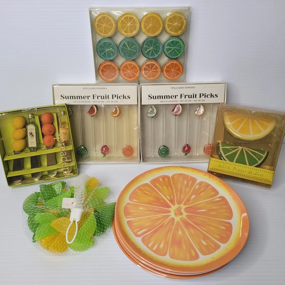 Citrus Summer Entertaining Decor Williams Sonoma Cocktail Picks Lime Lemon Party